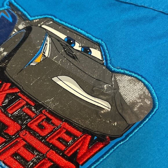 DISNEY PIXAR Cars Child's Short Sleeve Shirt Size 5/6 Snaps Cotton **READ - Picture 7 of 7